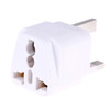 Portable Universal Socket to UK Plug Power Adapter Travel Charger with Fuse(White)