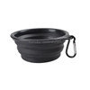Portable Pet Folding Feeding Bowl Silicone Water Dish Feeder Puppy Travel Bowl, Random Color Delivery, Bowl Diameter: 13cm (Black)