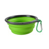 Portable Pet Folding Feeding Bowl Silicone Water Dish Feeder Puppy Travel Bowl, Random Color Delivery, Bowl Diameter: 13cm (Mint Green)