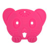 Little Tiger Head Pattern Heat-resistant Anti-skidding Silicone Heat Insulation Mat(Magenta)