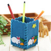 3 PCS Children Handmade Non-woven Fabric 3D Pen Container DIY Toy Baby Creative Toys(Square Blue)