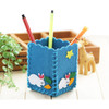 3 PCS Children Handmade Non-woven Fabric 3D Pen Container DIY Toy Baby Creative Toys(Square Blue)