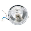 Motorcycle Silver Shell Retro Lamp LED Headlight Modification Accessories for CG125 / GN125(White)