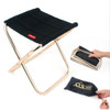 CLS Outdoor Portable Aluminum Alloy Fishing Barbecue Folding Stool, Size: 24.8*22.5*27cm(Black)