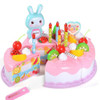 Kitchen Toys Cake Food DIY Pretend Play Fruit Cutting Birthday Toys for Children  Kids Gift(Pink)