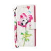For Galaxy Note10 / Note10 5G Colored Pattern Horizontal Flip PU Leather Case, with Holder & Card Slots & Wallet(Panda in Flower)