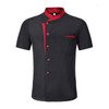 Spliced Chef Cooking Workwear  Catering Restaurant Coffee Shop Waiter Uniforms, Size:XL(Black)