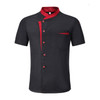 Spliced Chef Cooking Workwear  Catering Restaurant Coffee Shop Waiter Uniforms, Size:XXL(Black)