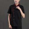 Spliced Chef Cooking Workwear  Catering Restaurant Coffee Shop Waiter Uniforms, Size:XXL(Black)