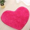 Heart Shape Non-slip Bath Mats Kitchen Carpet Home Decoration, Size:30*40CM(Magenta)