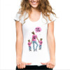 2 PCS Fashion Printing Casual Soft Short Sleeve T-shirt, Size:XL(TK00A-22)