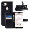 Litchi Texture Horizontal Flip Leather Case for Google Pixel 3 Lite XL, with Wallet & Holder & Card Slots(Black)