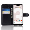Litchi Texture Horizontal Flip Leather Case for Google Pixel 3 Lite XL, with Wallet & Holder & Card Slots(Black)