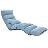 C1 Lazy Couch Tatami Foldable Single Recliner Bay Window Creative Leisure Floor Chair, Size:205x56x20cm (Lake Blue)