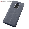 Litchi Texture TPU Shockproof Case for Huawei Mate 20 X (Navy Blue)