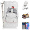 For Huawei Mate 30 Pro / 5G 3D Colored Drawing Horizontal Flip PU Leather Case with Holder & Card Slots & Wallet(Cute Cat)