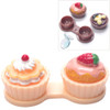 Cartoon Cute Cream Cake Glasses Double Box Contact Lenses Couple Box(Yellow)