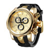 1670 Shock Resistant Fashionable Quartz Business Sport Wrist Watch with Rubber Band & Alloy Case for Men (Gold)