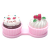 Cartoon Cute Cream Cake Glasses Double Box Contact Lenses Couple Box(Pink)