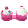 Cartoon Cute Cream Cake Glasses Double Box Contact Lenses Couple Box(Rose Red)