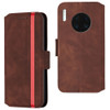 For Huawei Mate 30 Pro Retro Frosted Oil Side Horizontal Flip Case with Holder & Card Slots(Wine Red)