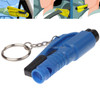 3-in-1 Rescue Tool Whistle + Seat Belt Cutter + Window Break Keychain(Dark Blue)
