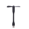 Flexible Mini Portable USB Powered 2-Blade USB Fan(Black)