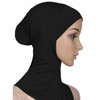 Autumn and Winter Ladies Solid Color Scarf Hooded Modal Headscarf Cap, Size:45 x 43cm(Black)