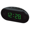 Oval Radio LED Digital Alarm Clock (Green)