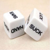 2 PCS Funny Sex Dice Humour Party Gambling Adult Games Sex Toys Cuboid(White)