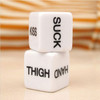 2 PCS Funny Sex Dice Humour Party Gambling Adult Games Sex Toys Cuboid(White)