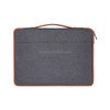 15.4 inch Fashion Casual Polyester + Nylon Laptop Handbag Briefcase Notebook Cover Case, For Macbook, Samsung, Lenovo, Xiaomi, Sony, DELL, CHUWI, ASUS, HP (Grey)