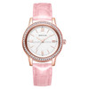 1665JIAYUYAN Fashion  Women Quartz Wrist Watch with PU Leather band and alloy watch case (Pink)