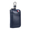 9102 Multi-function Waist Hanging Leather Zipper Wallet Keys Holder Bag (Dark Blue)