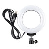 PULUZ 4.7 inch 12cm USB 10 Modes 8 Colors RGBW Dimmable LED Ring Vlogging Photography Video Lights with Cold Shoe Tripod Ball Head(Black)