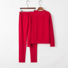 Long Sleeve Round Neck Sports T-shirt Suit (Color:Red Size:L)