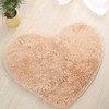 Heart Shape Non-slip Bath Mats Kitchen Carpet Home Decoration, Size:70*80CM(Light Camel)