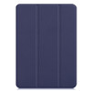 Custer Texture Horizontal Flip PU Leather Case for iPad Pro 12.9 inch (2018), with Three-folding Holder & Sleep / Wake-up Function(Dark Blue)