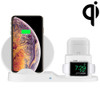 N30 3 in 1 Fast Wireless Charger Holder for Qi Standard Smartphones & iWatch & AirPods (White)