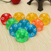 4 PCS Transparent Polyhedron Outdoor Bar Family Party Game Dice(Random Color Dlivery)