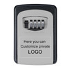 Wall-hanging Key Storage Box with Metal 4-Digit Password Lock(Grey)
