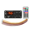 Car 12V Color Screen Display Bluetooth 5.0 Audio MP3 Player Decoder Board FM Radio TF Card USB 3.5mm AUX, with Remote Control
