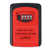 Wall-hanging Key Storage Box with Metal 4-Digit Password Lock(Red)