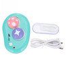 Electric Contact Lens Case Ultrasonic Washer Box Cute Mashroom Eyes Care Tools(Green)