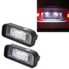 2 PCS License Plate Light with 18  SMD-3528 Lamps with Canbus for Mercedes-Benz W220, 2W 120LM, 6000K, DC12V(White Light)