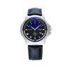407 YAZOLE Men Fashion Business Leather Band Quartz Wrist Watch(Blue + Black)