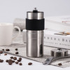 Portable Conical Burr Mill Manual Stainless Steel Hand Crank Coffee Bean Grinder with Silicone Ring, Capacity: 40g
