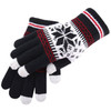 Multifunctional Three Fingers Touch Screen Wool Warm Gloves, For iPhone, Galaxy, Huawei, Xiaomi, LG, HTC and Other Smart Phones(Black)