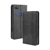 For Alcatel 1V (2019) with Fingerprint Hole Magnetic Buckle Retro Crazy Horse Texture Horizontal Flip Leather Case with Holder & Card Slots & Photo Frame(Black)