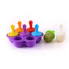 Silicone Mini Ice Pops Mold Ice Cream Ball Lolly Maker Popsicle Molds Baby DIY Food Supplement Tool(Deep Purple)